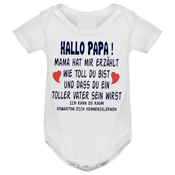 Babystrampler Hallo Papa